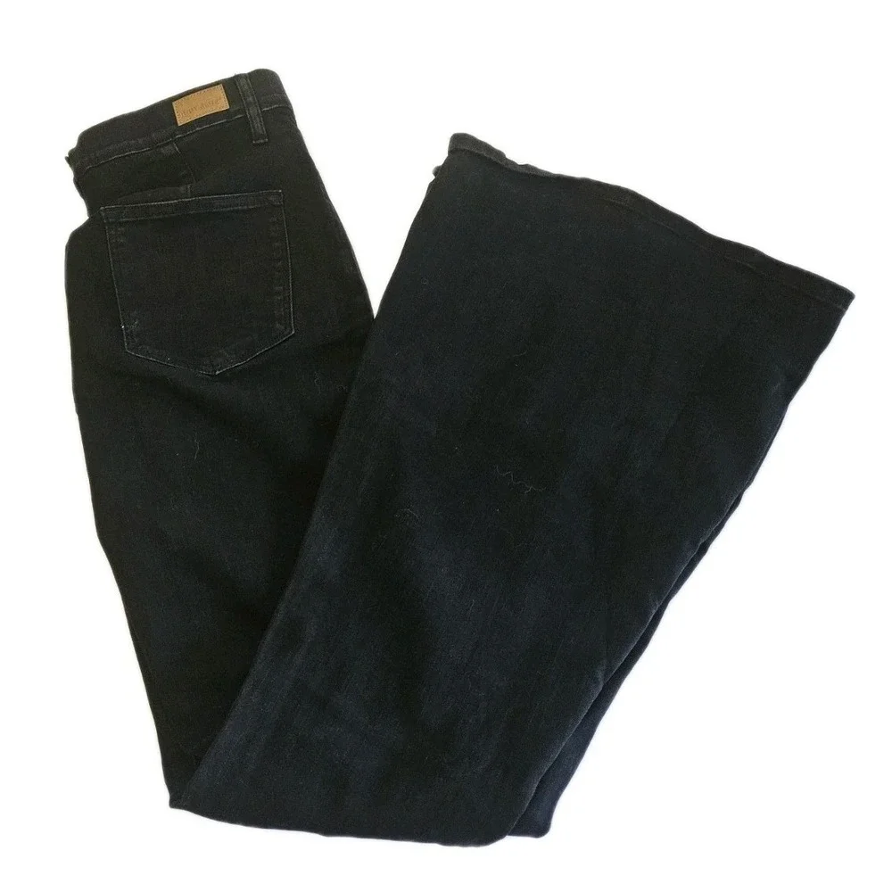 Judy Blue Jeans Womens Size 9/29 Pull On Super Black Cowbell Leg Opening - Picture 1 of 11